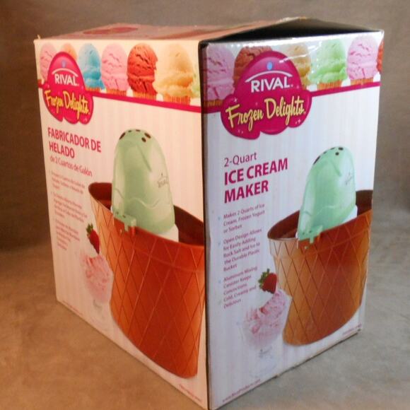 Rival Frozen Delights 2 Quart Ice Cream Maker FRRVBK02-MNT Mint Works - Picture 9 of 11